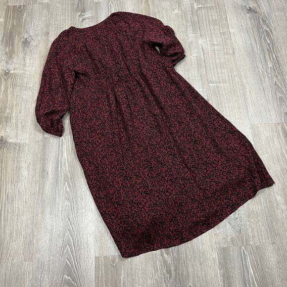 The Nines by HATCH Leopard Button-Front Poplin Maternity Dress - Medium - NWT - Picture 6 of 7